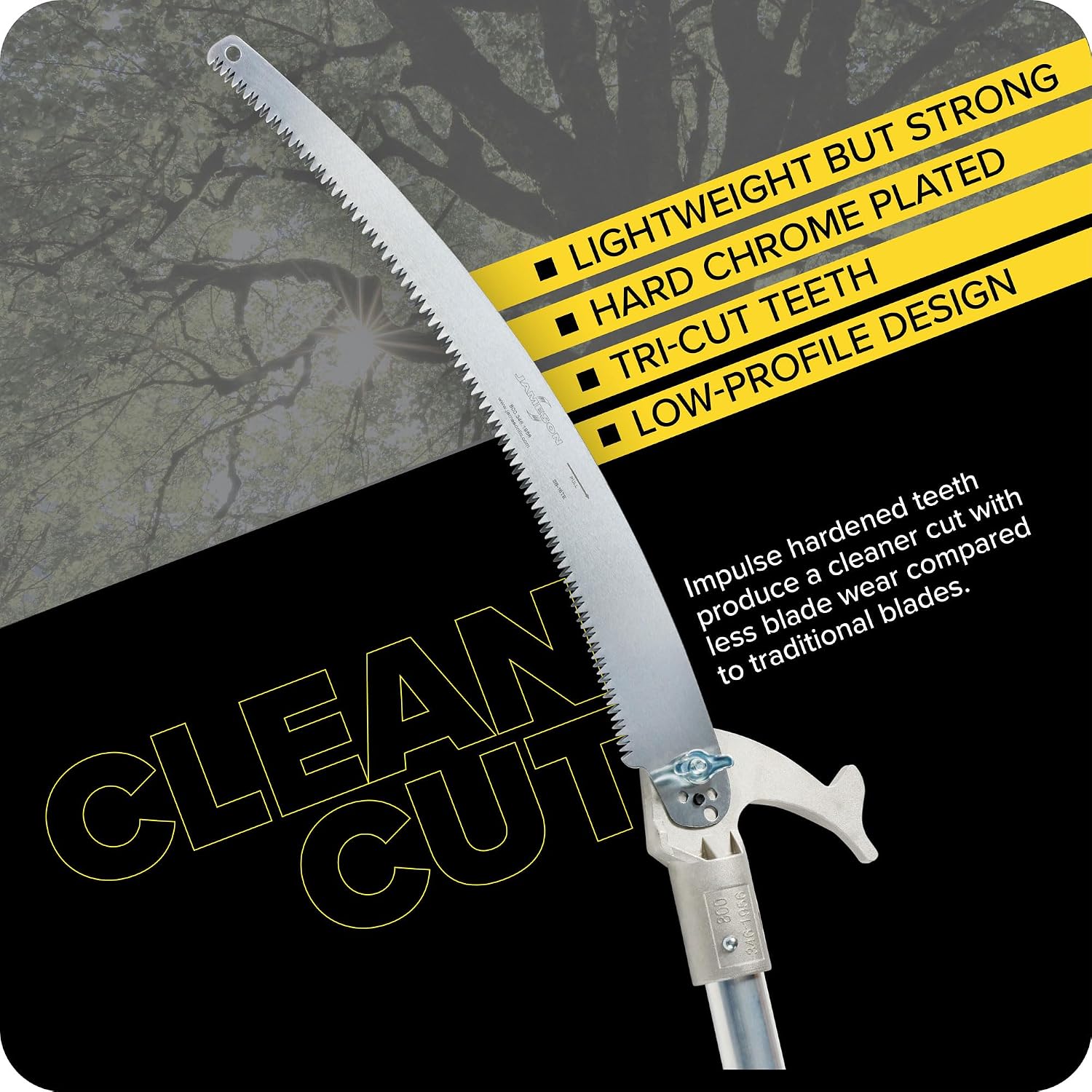 Jameson Tri-Cut Pole Saw Head Kit, 16-Inch Blade, Corrosion-Resistant Aluminum, Model PS-3FPS2