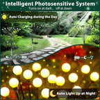 4-Pack Garden Solar Lights, 32 LED Solar Lights Outdoor for Garden Decor, Waterproof Firefly Light Outdoor (Sway by Wind), Swaying Light for Outside Yard Pathway Landscape Decorations (Warm White)