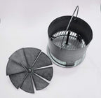 Hunsaker Vortex Charcoal Basket for 22.5" WSM & Drum Cookers - Heavy Duty 14 Gauge Steel - USA Made - Promotes Even Cooking, Prevents Burning - Round Design with Built-In Ash Pan
