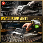 Electric Grill Brush, 2026 Upgraded Cordless BBQ Grill Cleaner | 1100 RPM, 2600mAh Rechargeable, Dual Safety Lock, Splash-Proof Guard, Detachable Stainless Head for Gas Charcoal Cast Iron Grills
