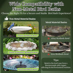Bird Bath Copper Disk, 1pcs Flower Shaped 99.99% Pure Copper Cleaning Disc Plate for Physical Safe Water Purification All-Season for Outdoor Wildlife Bird Bowls Birdbaths Solar