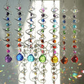 crystal gazing ball spiral wind spinner suncatcher garden, main product view
