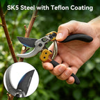 Professional Pruning Shears, Bypass Pruners | Japanese SK5 Steel Blades, Heavy Duty Garden Clippers for Branch Cutting, Bonsai, and Gardening