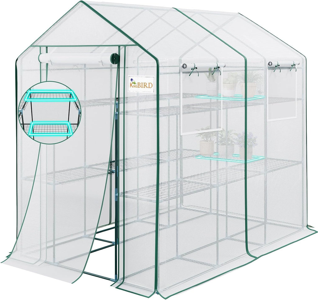king bird premium greenhouse for outdoors, 84x56x77 upgraded, main product view