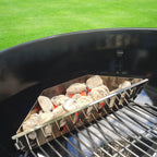 Stainless Steel Charcoal Basket- BBQ Grilling Accessories for Grills and 22” Kettles- Heavy Duty Char-Basket for Briquette, Wood Chips- Charcoal Grill Accessories (Set of 2)