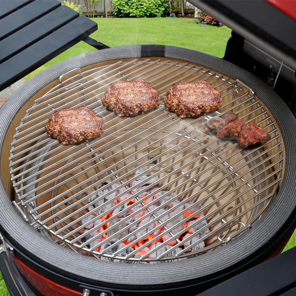 onlyfire Stainless Steel Charcoal Ash Basket with Handle Charcoal Holder | Fits Kamado Joe Classic and Large Big Green Egg