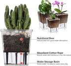 Self Watering Pots Set, 3 Pack 2.7 Inch Pots for Indoor Plants, Clear Nursery Planter with Deep Reservoir for Succulents, Seedlings, Small Plants