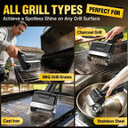 Electric Grill Brush, 2026 Upgraded Cordless BBQ Grill Cleaner | 1100 RPM, 2600mAh Rechargeable, Dual Safety Lock, Splash-Proof Guard, Detachable Stainless Head for Gas Charcoal Cast Iron Grills