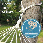 INNO STAGE 13FT Hammock Hanging Straps, Carabiner Hooks, Indoor Outdoor Use | Easy quick installation, fits hammock, tree swing, tire swing, great for camping, backyard, playground daily use