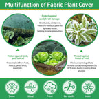 plant covers freeze protection, 10x50ft green frost blanket, side view
