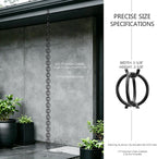 3 ft aluminum rain chain for gutters outside, package contents