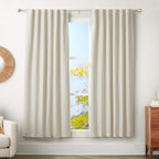 Amazon Basics Easy Installation Adjustable Curtain Rod for Windows with Round Finials, 1-Inch Rod, 72" to 144", Nickel, 2-Pack