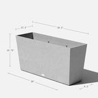 Veradek Pure Series Midori Trough Planter - Large Rectangular Planter for Indoor or Outdoor Deck/Porch | Durable All-Weather Use with Drainage Holes | Modern Decor for Shrubs, Flowers, Small Plants