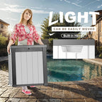 DRATO 51 Gallon Deck Boxes Resin Outdoor Storage Box UV Resistant Outside Deck Box with Lockable Lid for Patio Furniture（Black and White，51 Gallon）