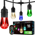 enbrighten vintage outdoor string lights, 48ft, 24 bulbs, main product view