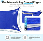 Quictent 20X20FT 185G HDPE Square Sun Shade Sail Canopy 98% UV Block Outdoor Patio Garden with Hardware Kit Blue