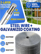 Hardware Cloth 1/4 in. 36in. x 100ft. Hot-dip Galvanized After Welding, 23 Gauge, Wire Fence Roll Chicken Wire Mesh Roll Garden Fencing