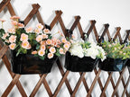 8 Pack Metal Hanging Planter for Outdoor Plants, 10 Inch Black Fence Planters Railing Pots for Garden Patio Balcony Decor, Flower Bucket with Detachable Hooks (Black, 8Pcs)
