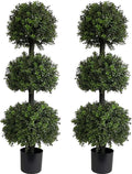 all season green 4ft triple ball boxwood topiariy, main product view