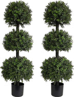 all season green 4ft triple ball boxwood topiariy, main product view