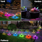 Solar Lights Outdoor Pathway Waterproof 12 Pack Color Changing LED Acrylic Mushroom Decorative Garden Lights for Yard Landscape Patio Outside Decorations