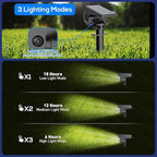 EIUIO Solar Outdoor Lights, 3 Lighting Modes Solar Spot Lights Outdoor with Auto On/Off, Waterproof Landscape Lighting for Garden Yard Pathway, 4 Pack(Cool White)