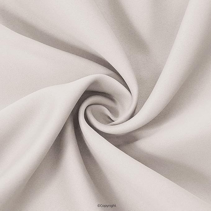 Waterproof Outdoor Curtain W105 x L95 - Grommet Top Sunlight Blocking Window Treatment Drapes Blackout Curtains for Home Bedroom Living Room Outdoor Patio Porch Pergola Cabana Gazebo (Cream)