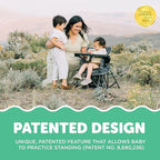 Baby Delight Go with Me Venture Portable Chair | Indoor and Outdoor | Sun Canopy | 3 Child Growth Stages | Grey