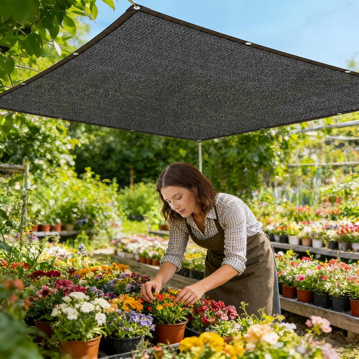 shade-cloth 85-90% for garden plants 8x8 ft, black, main product view
