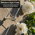Wire Trellis for Climbing Plants Outdoor, 30-Set Wall Trellis Kit, T316 Espalier System for Fence and Garden DIY Projects (Hubs Only, Without Cable)
