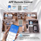 emylo wifi thermometer hygrometer with 2 ip65 remote, close-up detail