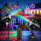 Laser Christmas Projector Lights Outdoor, Aluminum Alloy 3-Color Star Projector, Waterproof with Remote & Timer for Holiday Party, Yard Patio Xmas Decor (RGB)