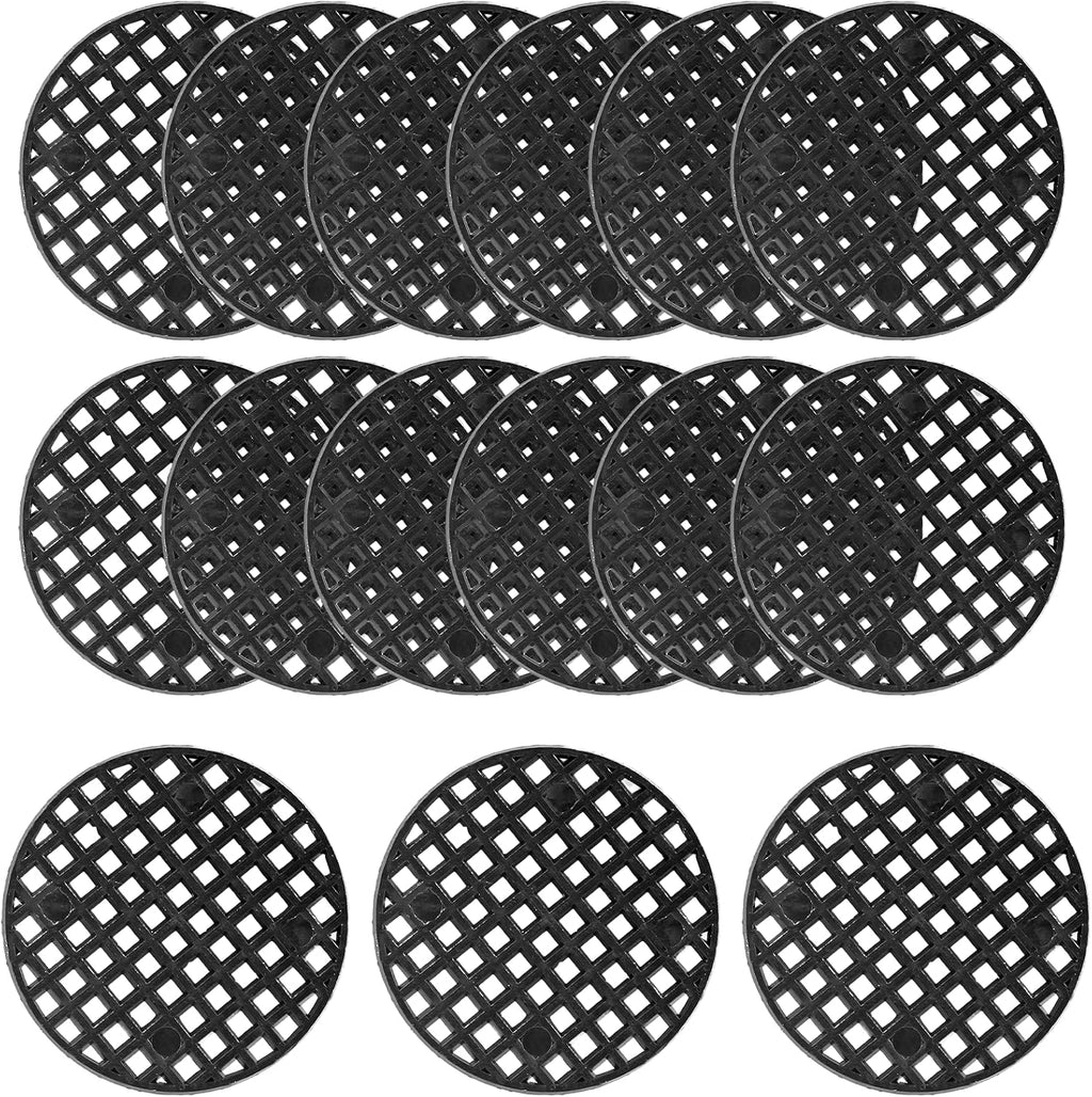 Bivethoi Plant Pot Mesh Hole Cover, 1.8" / 45mm, Black, 100pcs | Bonsai Drainage Mesh Insert, Round Mesh Screen, Prevents Soil Loss, Bottom Grid Mat