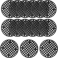 Bivethoi Plant Pot Mesh Hole Cover, 1.8" / 45mm, Black, 100pcs | Bonsai Drainage Mesh Insert, Round Mesh Screen, Prevents Soil Loss, Bottom Grid Mat