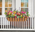 Y&M 24" Coco Liner for Window Box Deck Basket Planter Trough Coconut Fiber Liners, 4pcs Trough Coco Liner Pre-Formed Replacement