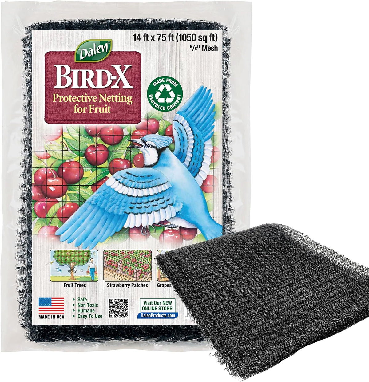 dalen bird-x protective mesh netting for fruit trees, main product view