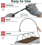 Gardzen Garden Hoops for Raised Beds Greenhouse Hoops, DIY Kit for Row Cover Garden Netting, All Season Plant Protection, 72 Pcs