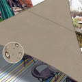 LOVE STORY Triangle 17'x17'x17' Waterproof Sun Shade Sail Canopy UV Block for Outdoor Patio Backyard Carport,Taupe(We Make Custom Size)