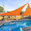 E&K Sunrise 4' x 4' x 4' Sun Shade Sail Triangle Canopy Shade Cover UV Block for Patio Backyard Garden Outdoor (Orange)