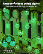 Brightown Solar String Lights Outdoor 120 LED 72 Ft Total, Solar Powered Patio Lights with 8 Lighting Mode for Garden Yard Porch Wedding Party Decor (Green)