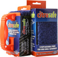 Citrusafe Grill Scrubber and Refill Kit - Heavy Duty Plastic Handle with 3 Pack of Scrubber Pads plus 6 Pack Refill