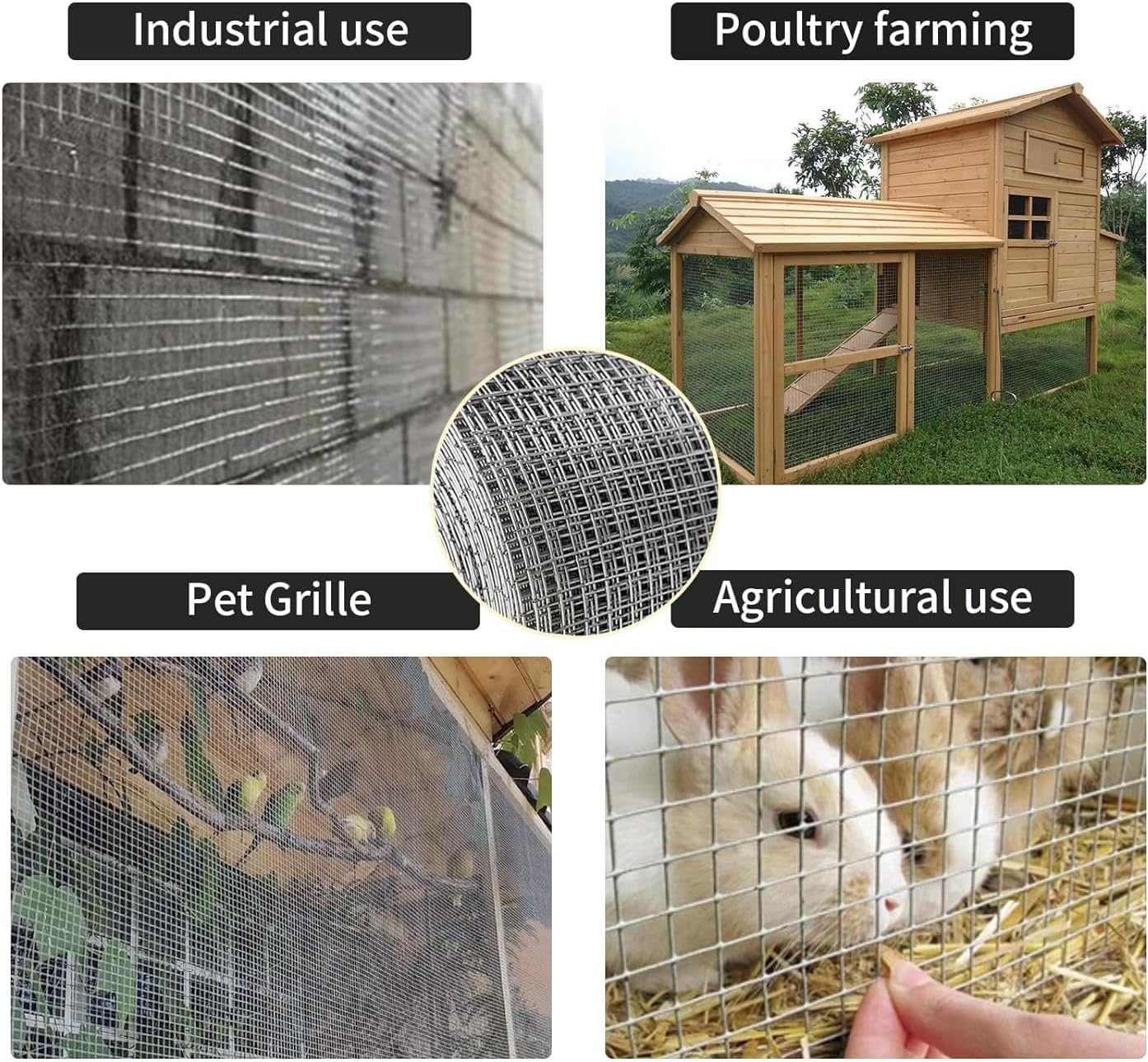 Hardware Cloth 1/4 inch 12" x 10 ft, Galvanized 23 Gauge Wire Mesh | Welded Wire Fence Roll For Chicken Coop Wire, Rabbit Cage Wire, Poultry and Animal Cage Netting Screen
