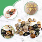 30 Pcs Inspirational Stones Encouragement Words Engraved Rocks | Bulk Garden Stepping Stone, Outdoor Scripture Gift, for Coworkers, Friends, Family, 1"-2" Each