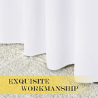 NICETOWN 50% Light Blocking Vertical Blinds for Sling Door, Silver Grommet Top Window Curtains, Curtains for Patio, Extra Wide Drapes (White, W100 x L84)