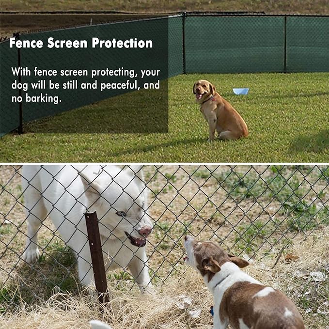 UPGRADE Privacy Fence Screen 4'x23' Dark Green Outdoor 90% Visibility Blockage 170 GSM Mesh Shade Cover Panels for Backyard,Balcony,Home Decoration with Zip Ties,Customized Avaliable