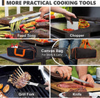 35Pcs Griddle Accessories Kit for Blackstone, Joyfair Flattop Grill Spatula | Grilling Accessory Tool Set with Stainless Steel Griddle Spatula Smash Burger Press Basting Cover Patty Maker For Outdoor BBQ