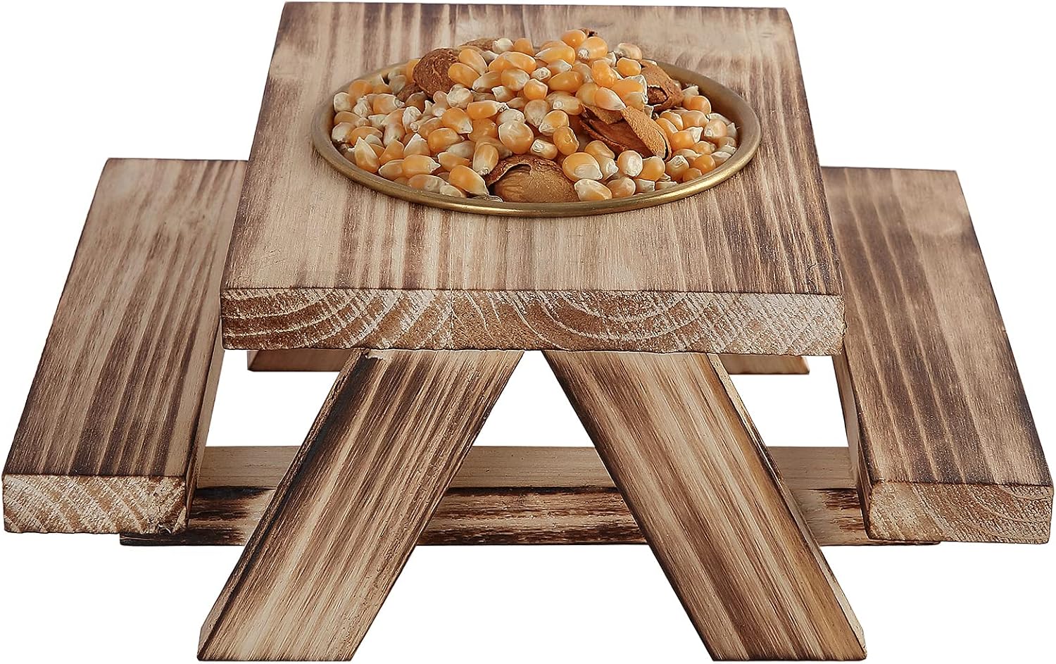 BalterFF Squirrel Feeder for Outside Picnic Table Yard Games Funny Peanuts in Shell for Squirrel Picnic Table House Bench Garden Decor Chipmunk Corn