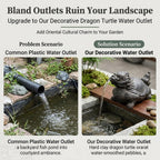 Pond spitters for Small Ponds Garden Decor for Koi Pond Decorative Stone-Effect Sculpture with Water Pump and Hose for Balcony,Courtyard Home Office