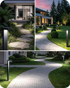 Low Voltage Landscape Lights, 8 Pack Outdoor LED Pathway Light, Wired Path Lighting for Walkway, Garden, IP65 Waterproof, 400LM, 4000K, Modern Cast-Aluminum, Black