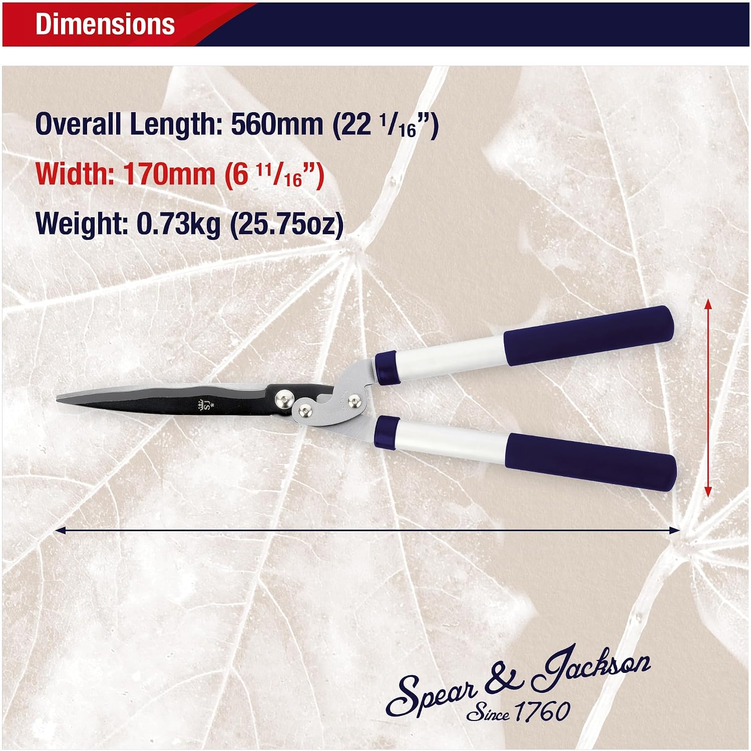 Spear & Jackson 8170RS/11 Razorsharp Geared Hedge Shears, Steel